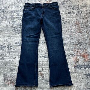 Warp + Weft Dark Blue Flare Jeans